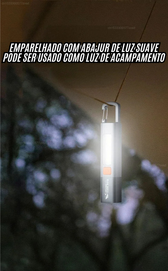 Lanterna Shark Pro a Prova d'Agua Modelo Premium Iluminação a Longa Distancia.