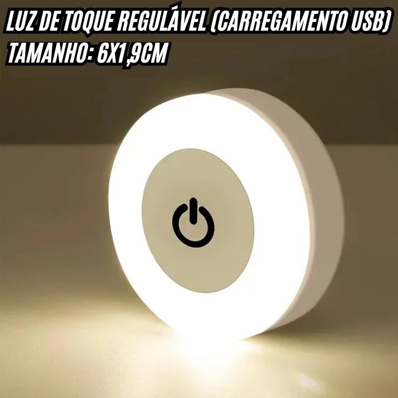 Luminaria Noturna Recarregavel Bolinha Exclusiva de LED