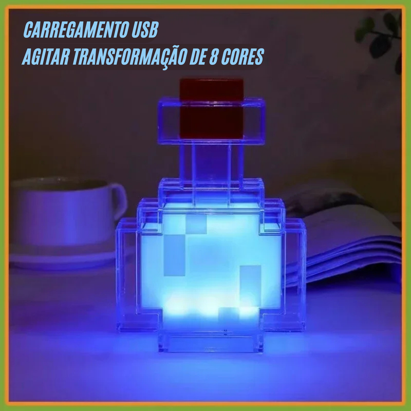 Luminária Infantil de LED Recarregável - MINECRAFT