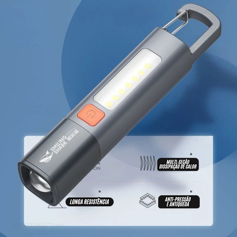 Lanterna Shark Pro a Prova d'Agua Modelo Premium Iluminação a Longa Distancia.