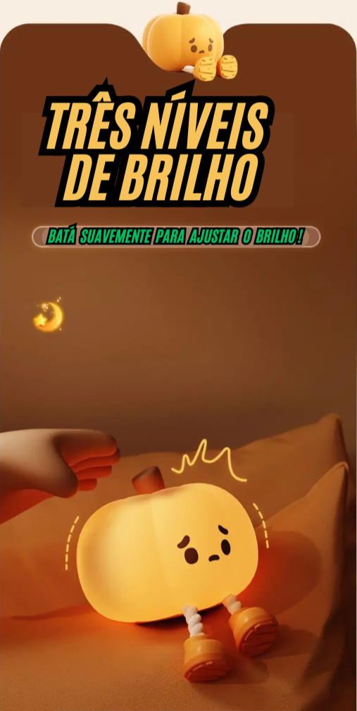 Mini Abobora Fofa - Luminária Noturna