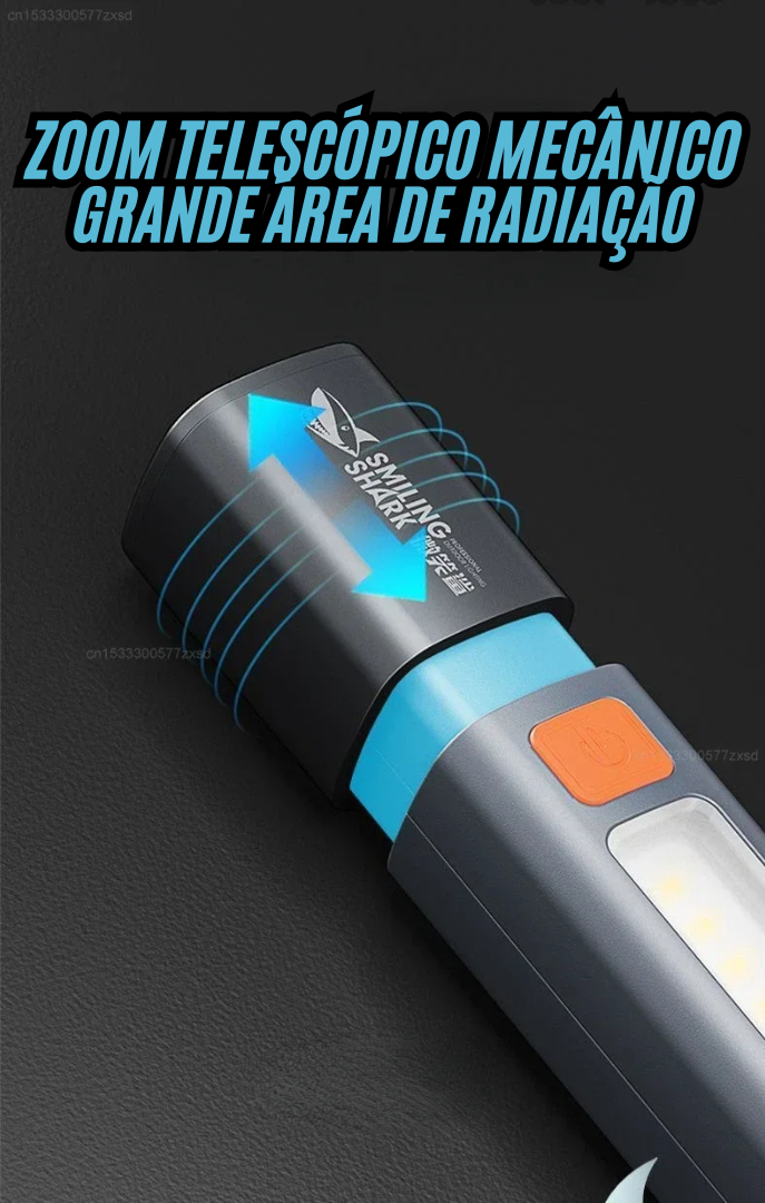 Lanterna Shark Pro a Prova d'Agua Modelo Premium Iluminação a Longa Distancia.