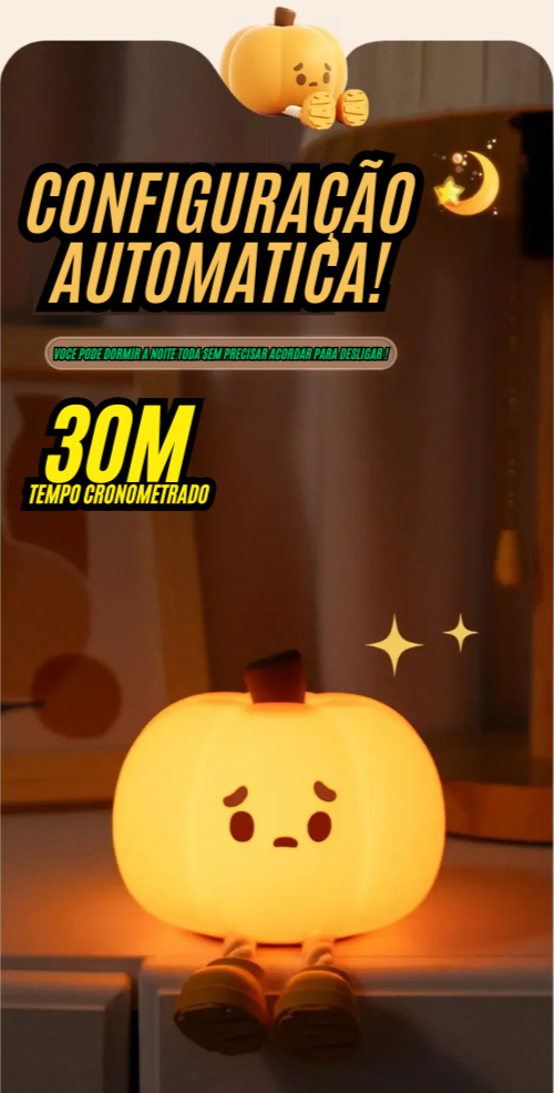 Mini Abobora Fofa - Luminária Noturna