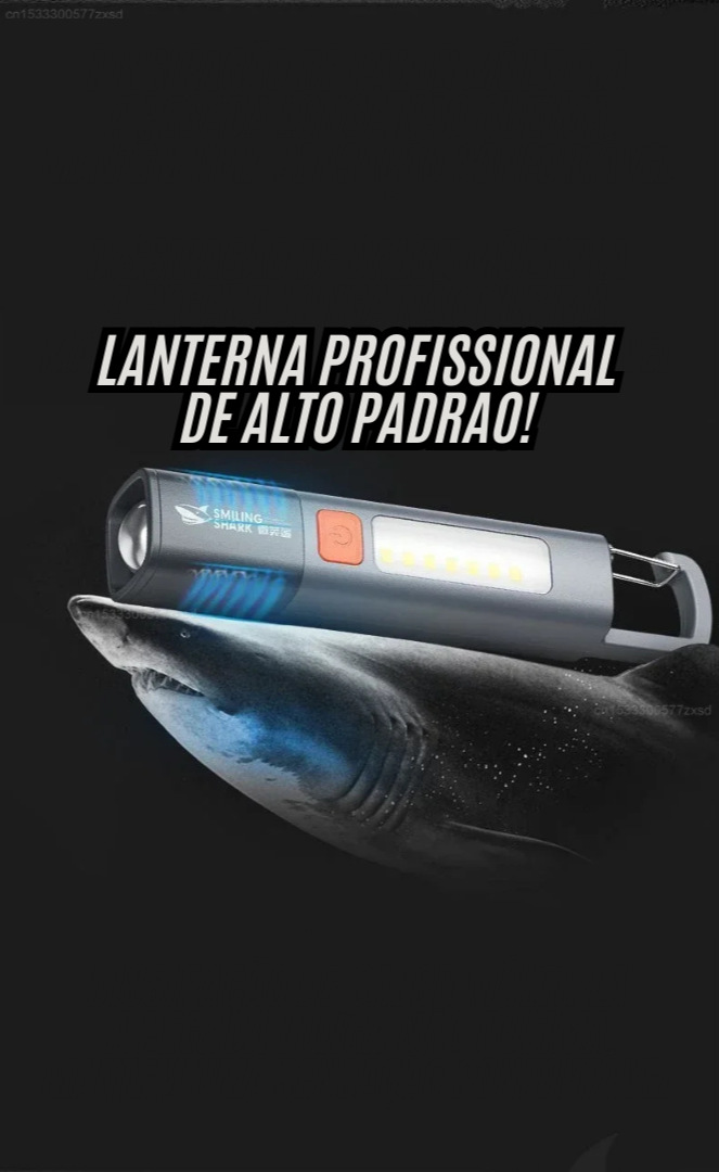 Lanterna Shark Pro a Prova d'Agua Modelo Premium Iluminação a Longa Distancia.