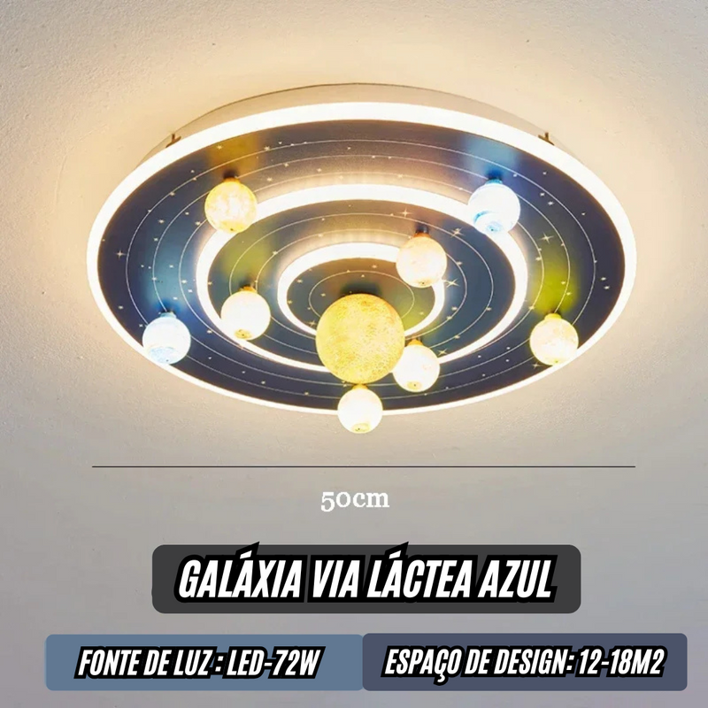 Luminária Premium das Galáxias Moderna de Luxo - Atmosférica e Aconchegante para Quarto de Menino e Menina.
