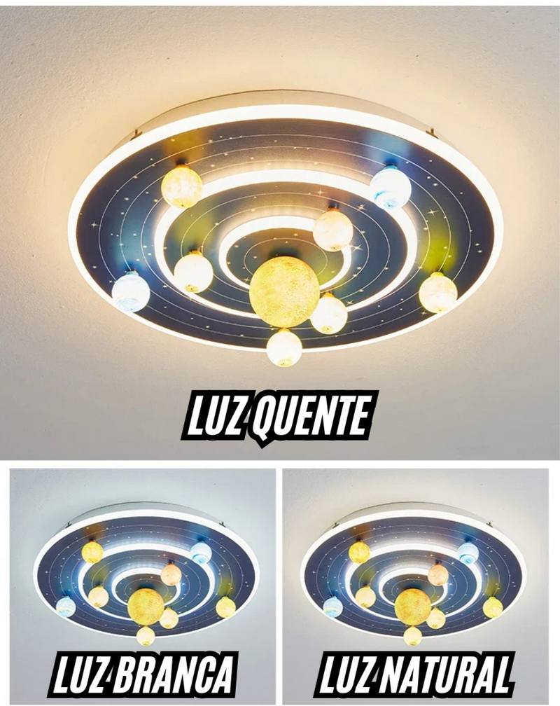 Luminária Premium das Galáxias Moderna de Luxo - Atmosférica e Aconchegante para Quarto de Menino e Menina.