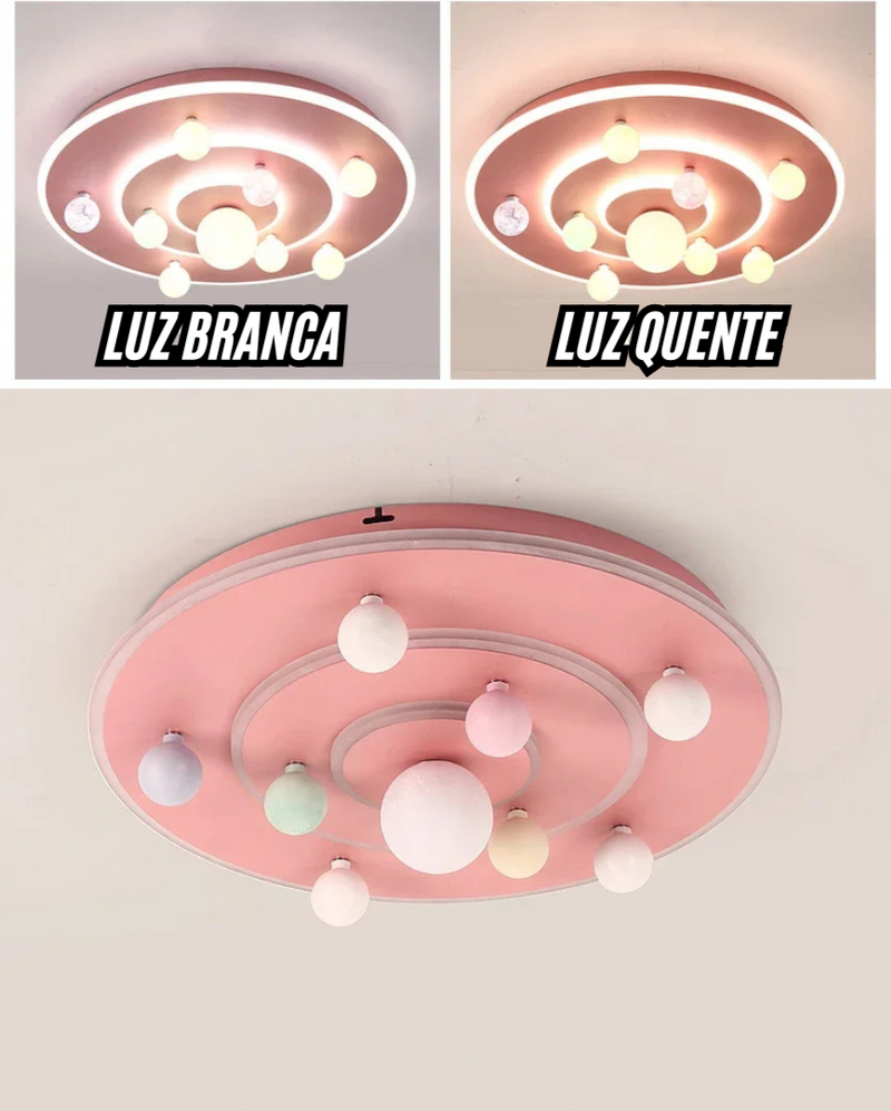 Luminária Premium das Galáxias Moderna de Luxo - Atmosférica e Aconchegante para Quarto de Menino e Menina.