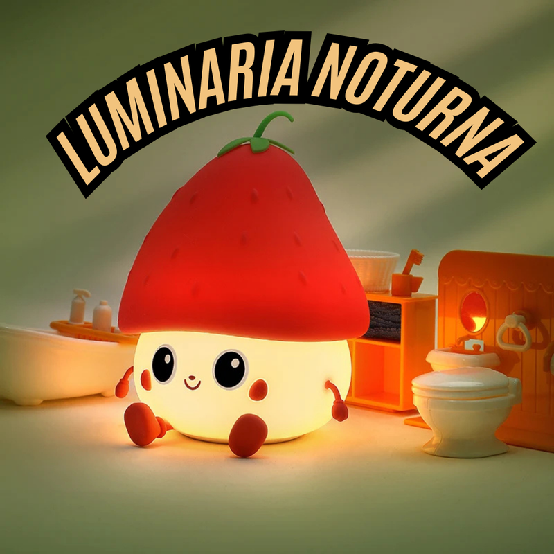 Moranguinho Exclusivo de Silicone - Luminária Noturna Sensível ao Toque.