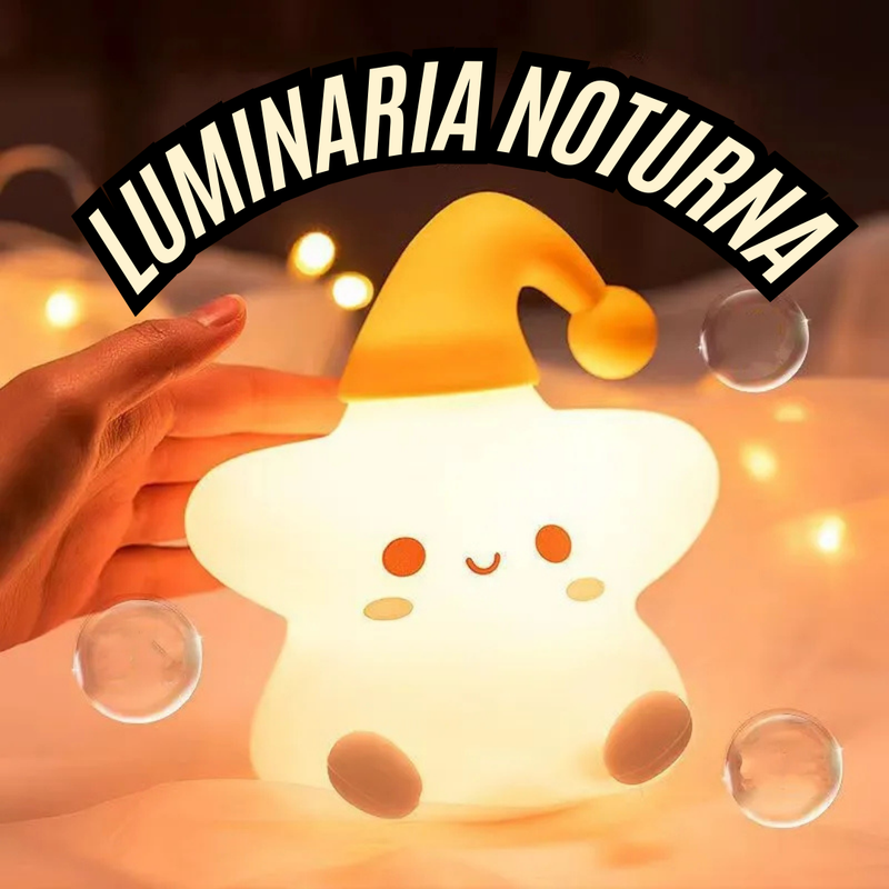 Estrelinha de Silicone Luminária Noturna para Crianças Dormir a Noite.