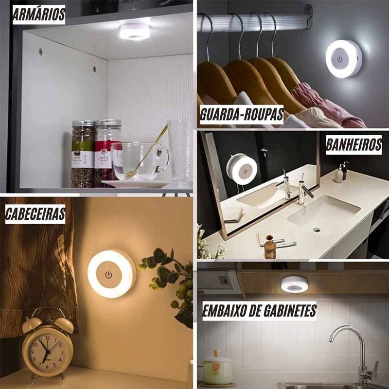 Luminaria Noturna Recarregavel Bolinha Exclusiva de LED