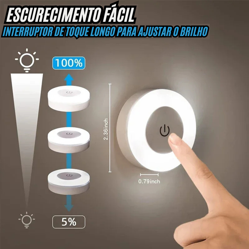 Luminaria Noturna Recarregavel Bolinha Exclusiva de LED