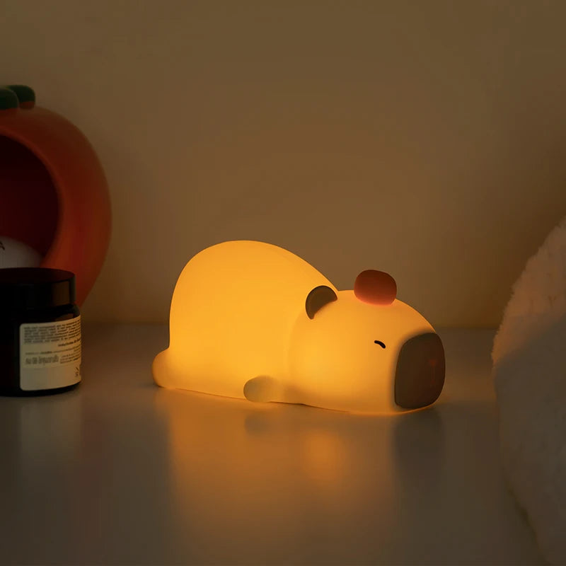Mini Luminária LED Capivara de Silicone
