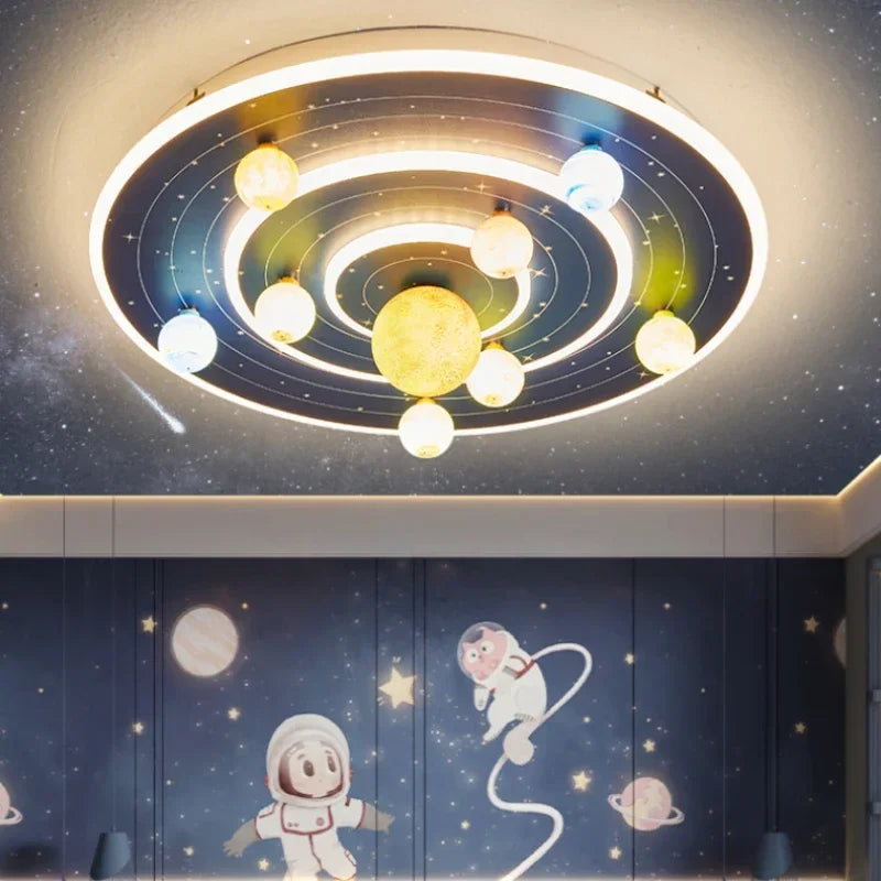 Luminária Premium das Galáxias Moderna de Luxo - Atmosférica e Aconchegante para Quarto de Menino e Menina.