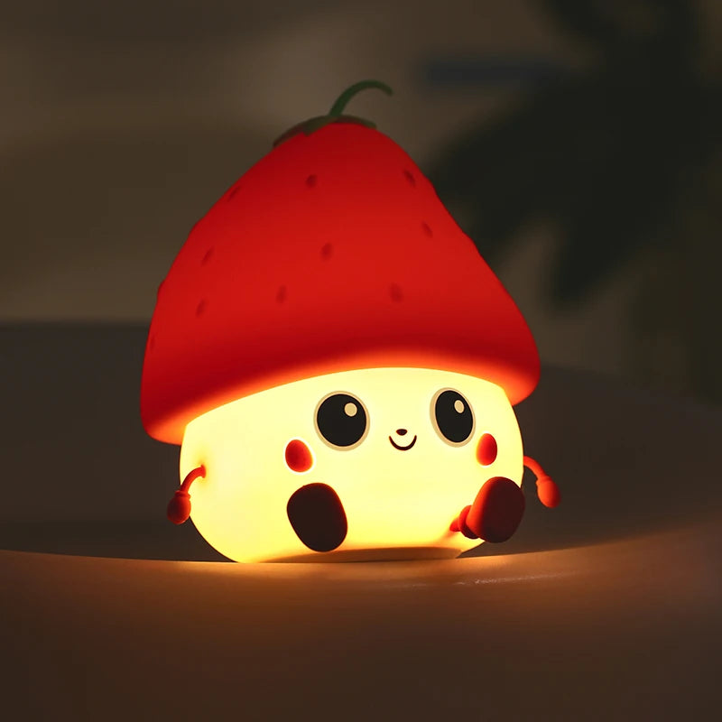 Moranguinho Exclusivo de Silicone - Luminária Noturna Sensível ao Toque.