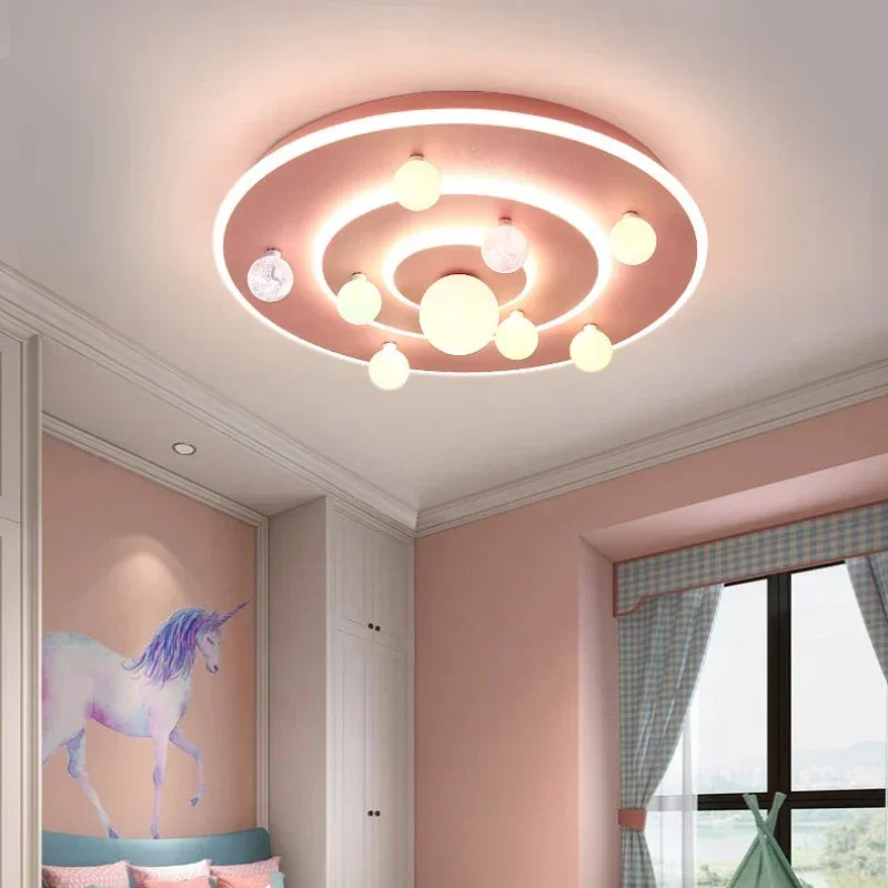 Luminária Premium das Galáxias Moderna de Luxo - Atmosférica e Aconchegante para Quarto de Menino e Menina.