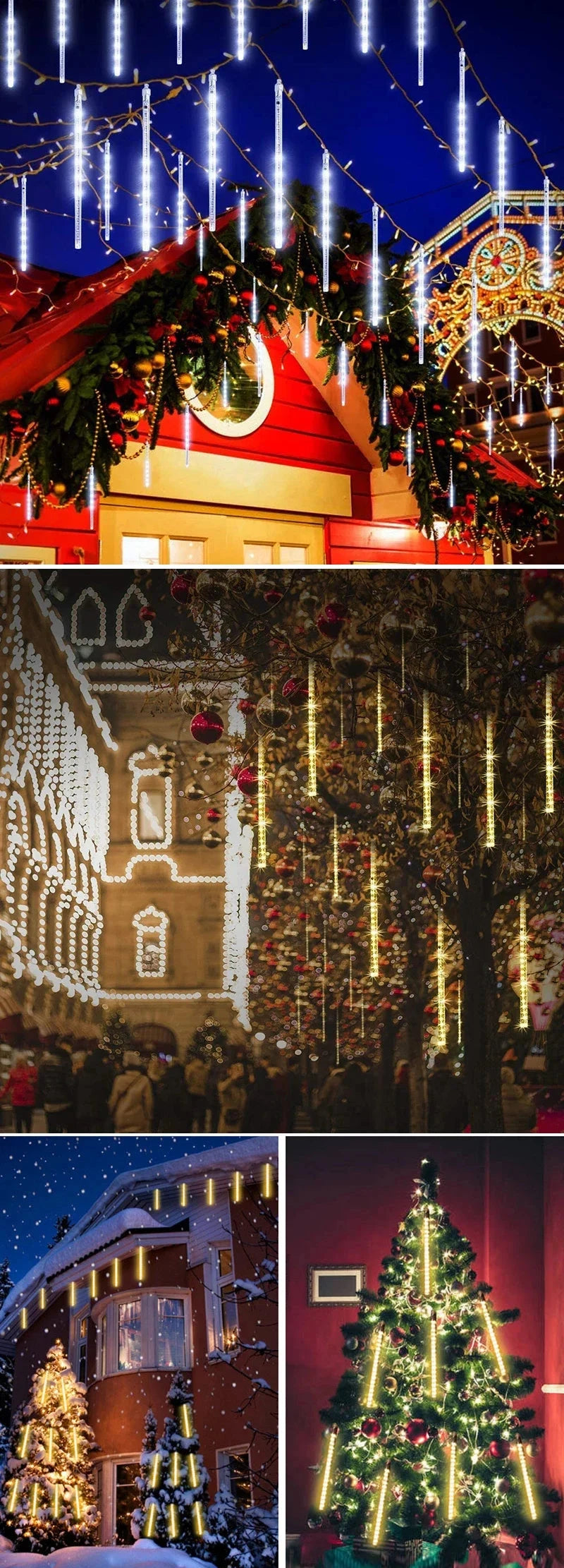 Chuva de Meteoro Atmosferica Decoração de Natal Moderna a prova d'Agua