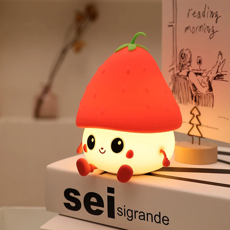 Moranguinho Exclusivo de Silicone - Luminária Noturna Sensível ao Toque.