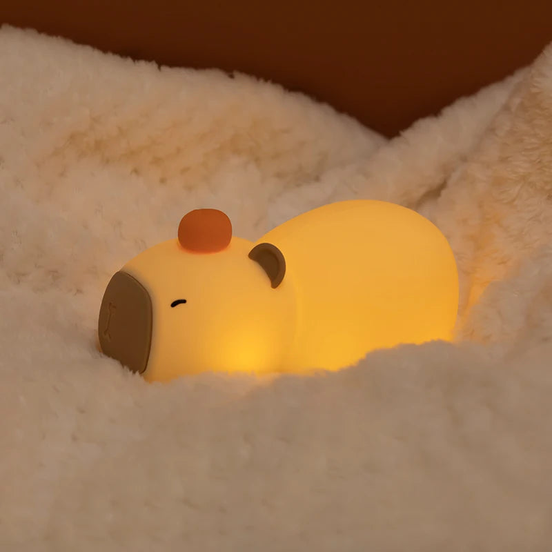 Mini Luminária LED Capivara de Silicone