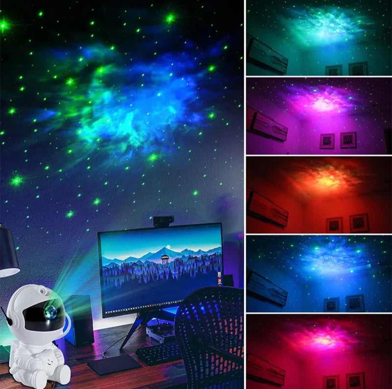 Astronauta Projetor Galáxia Luz da Noite para Crianças Dormir a Noite.