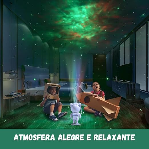 Astronauta Projetor Galáxia Luz da Noite para Crianças Dormir a Noite.