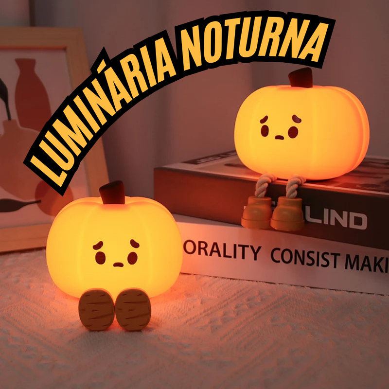 Mini Abobora Fofa - Luminária Noturna