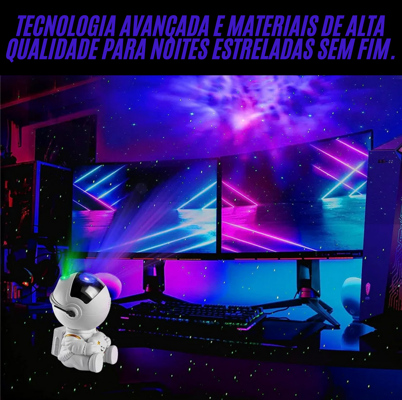 Astronauta Projetor Galáxia Luz da Noite para Crianças Dormir a Noite.