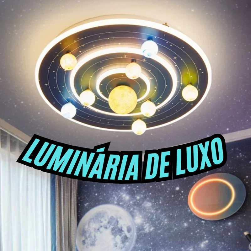 Luminária Premium das Galáxias Moderna de Luxo - Atmosférica e Aconchegante para Quarto de Menino e Menina.