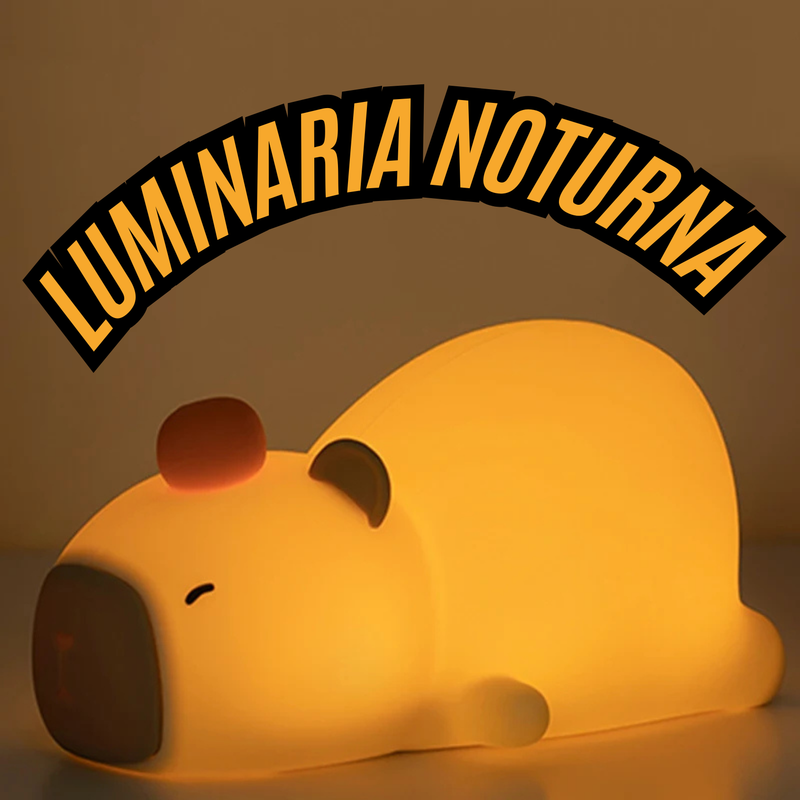 Mini Luminária LED Capivara de Silicone