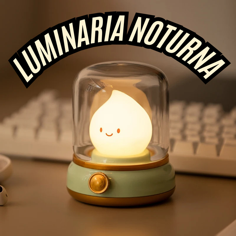 Mini Luminaria Noturna Recarregavel Para Crianças Dormir a Noite