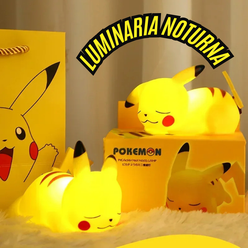 Luminária de Cabeceira Pikachu Modelo Exclusivo